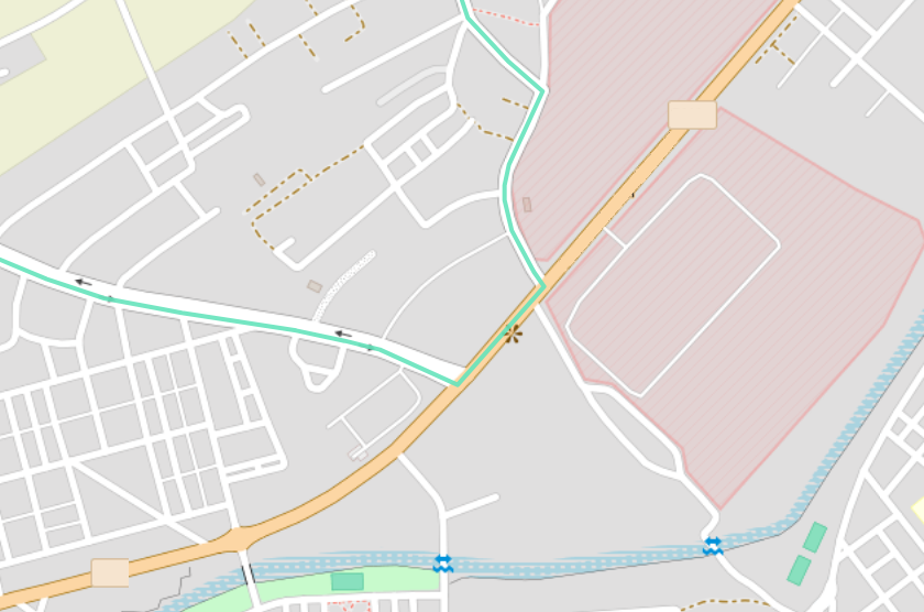 Road-matched routes from OSRM, outbound and return legs